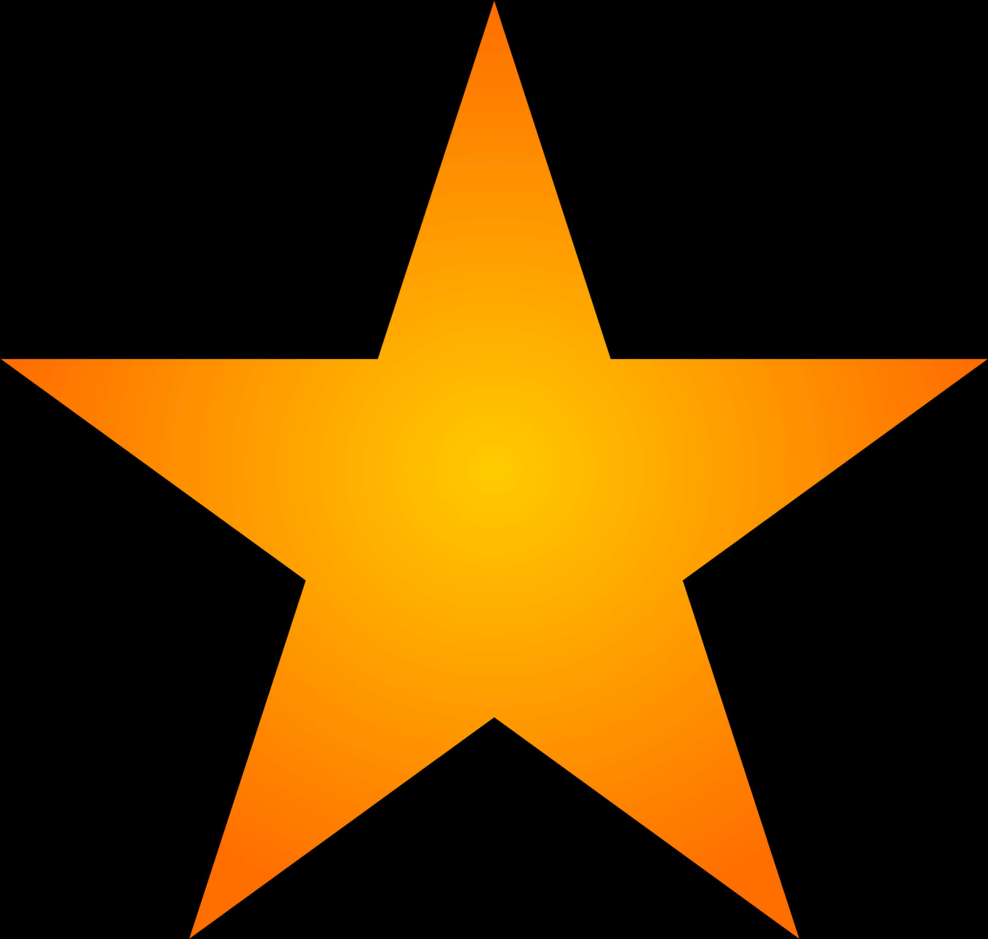Radiant Orange Star Graphic PNG image