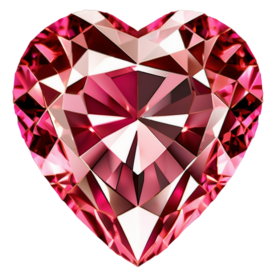 Radiant Pink Heart Diamond Clipart Png 55 PNG image