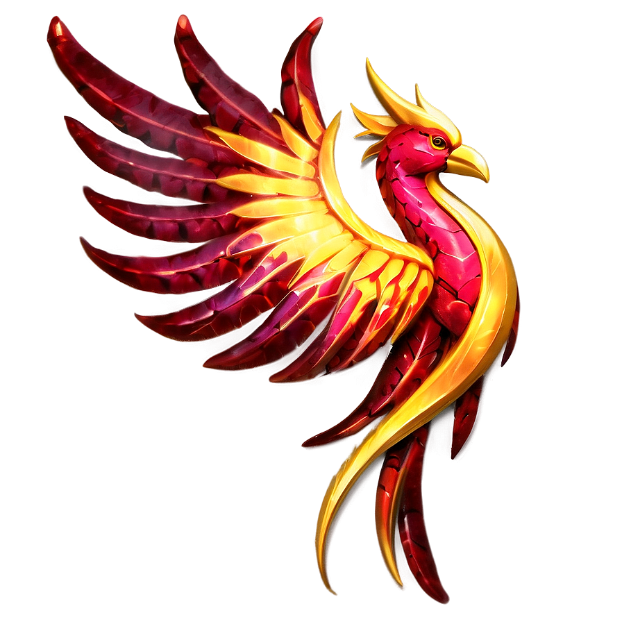 Radiant Red Phoenix Png 05062024 PNG image