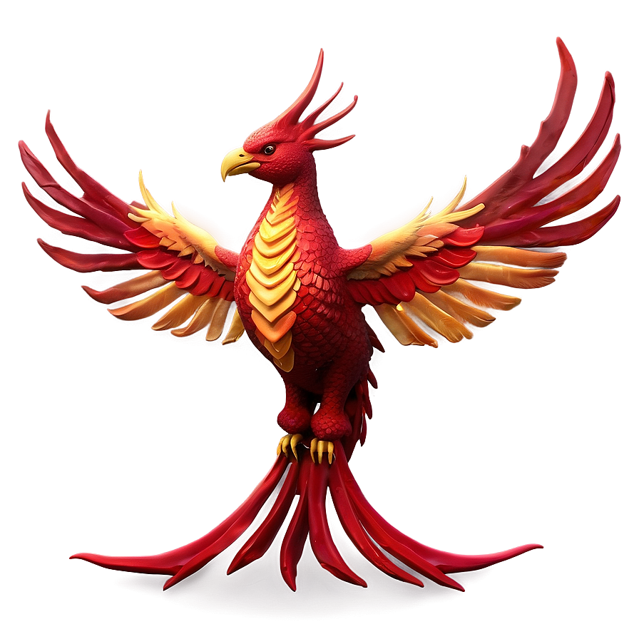 Radiant Red Phoenix Png 5 PNG image