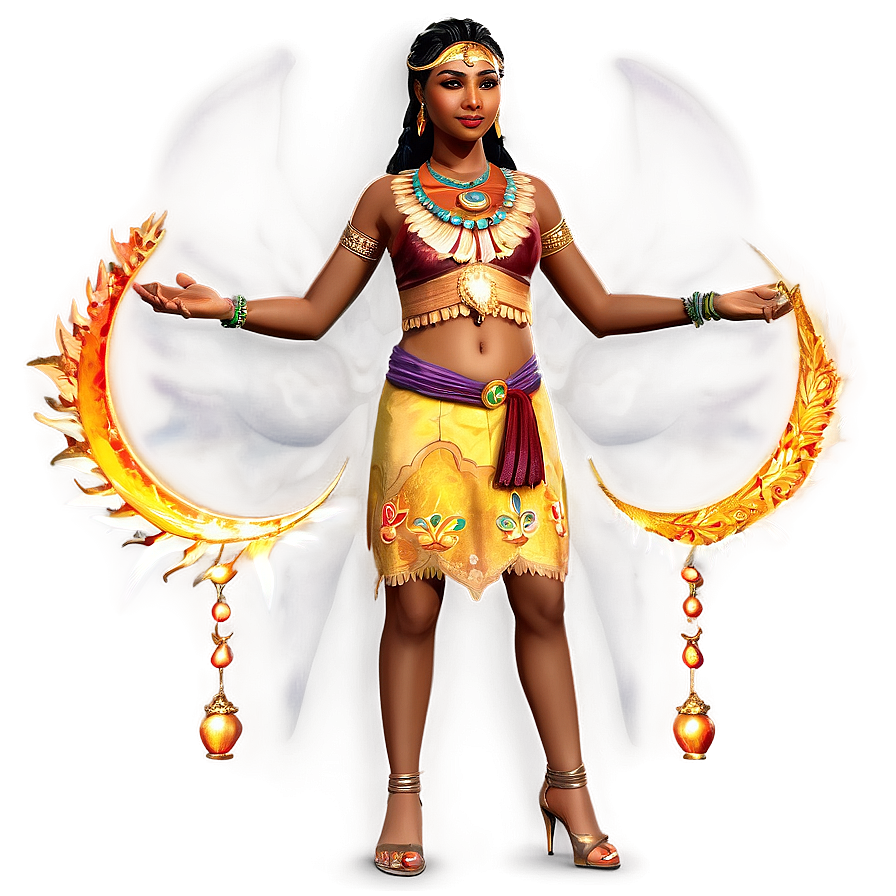 Radiant Sun Goddess Png Ank PNG image