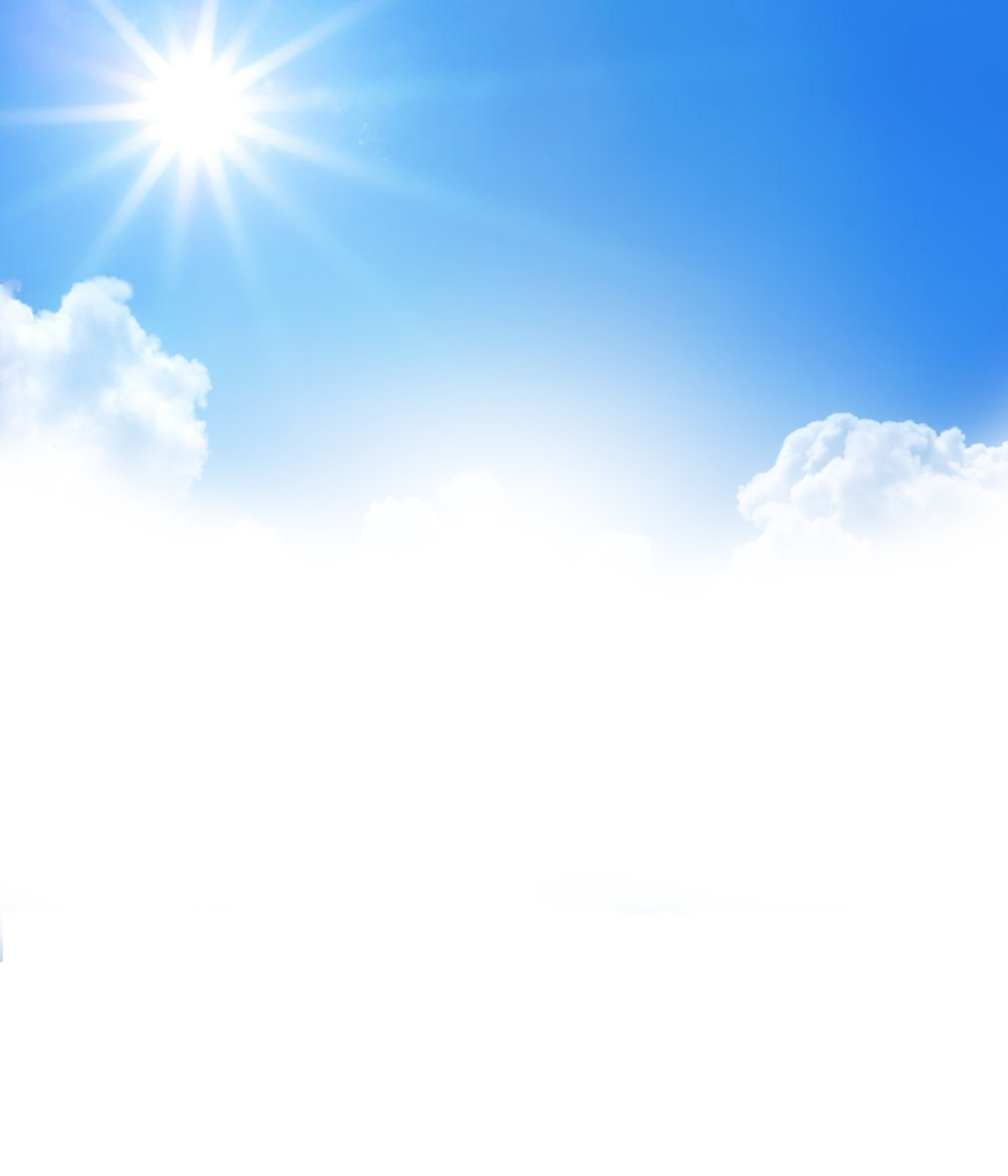 Radiant Sunshineand Clouds PNG image