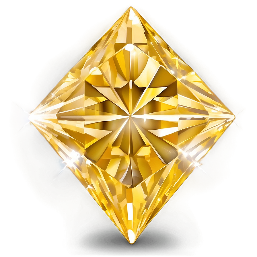 Radiant Yellow Diamond Illustration Png 51 PNG image