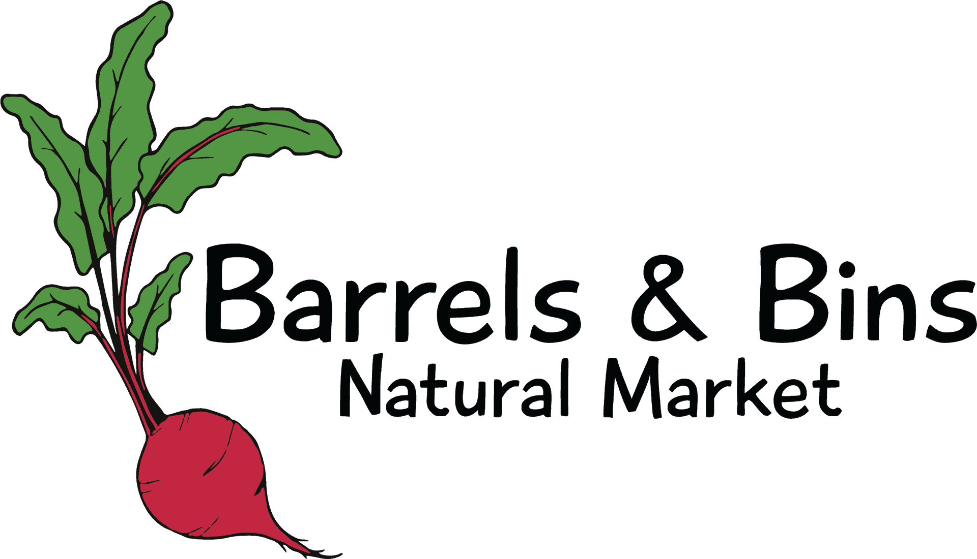 Radish Logo Barrels Bins Natural Market PNG image