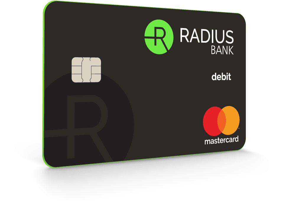 Radius Bank Mastercard Debit Card PNG image