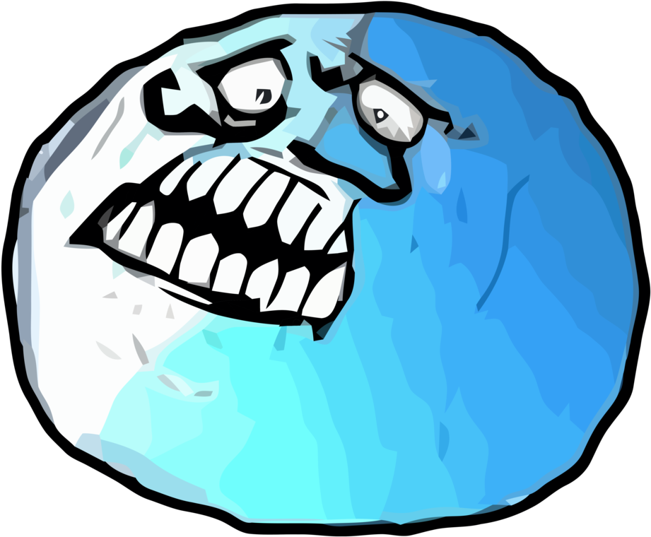 Rage Comic Face Yelling Meme PNG image