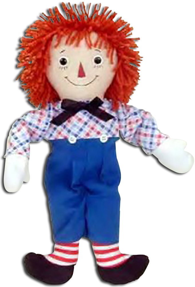 Raggedy Andy Doll Plush Toy PNG image