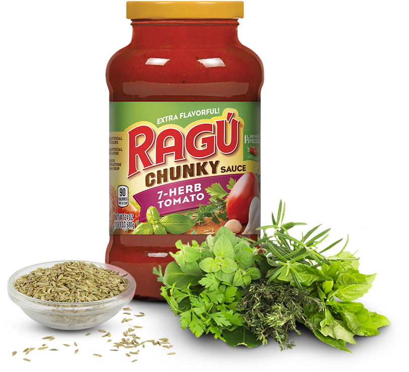 Ragu Chunky Sauce Herbs PNG image