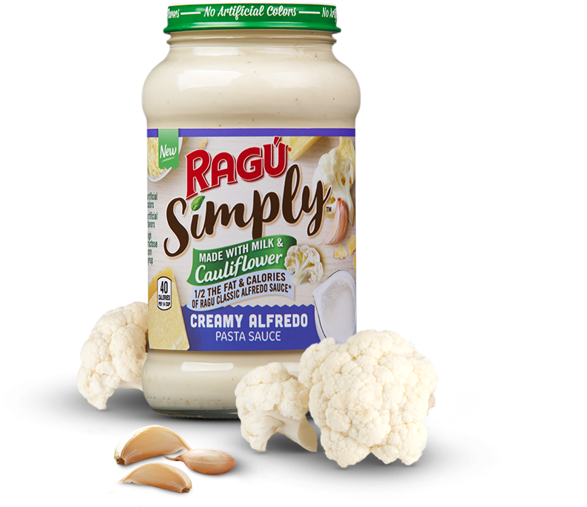 Ragu Simply Cauliflower Alfredo Sauce PNG image