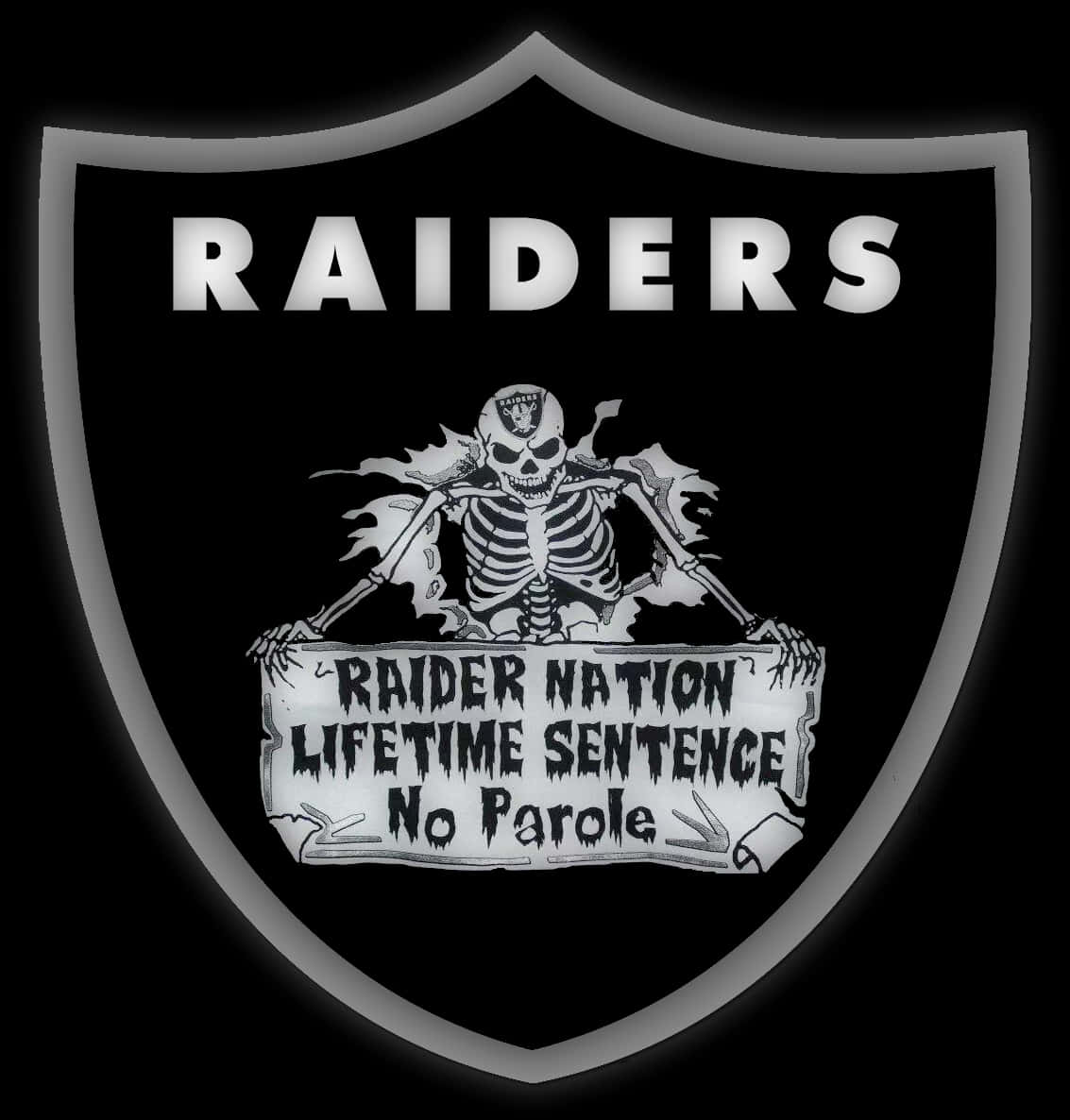 Raiders Fan Logo Skeleton PNG image