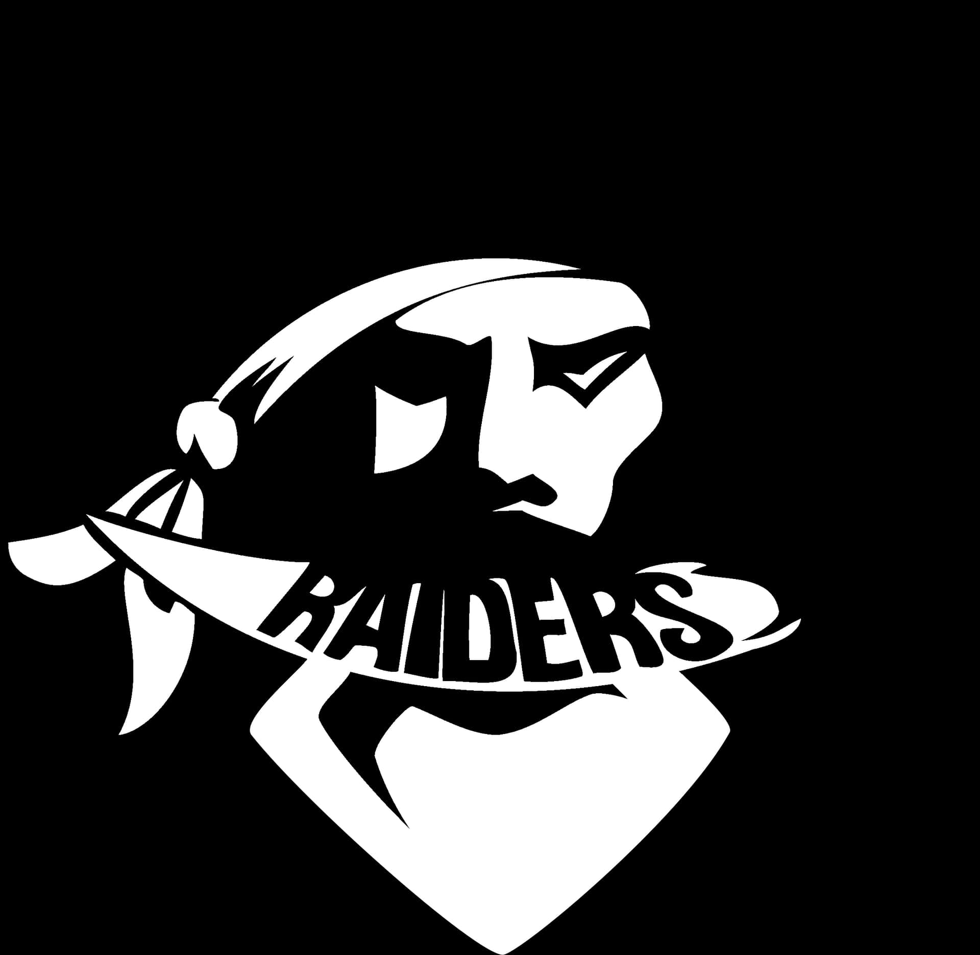 Raiders Logo Blackand White PNG image