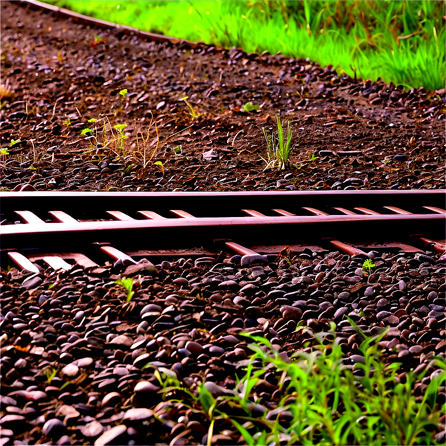 Railroad Tracks Through Countryside Png 71 PNG image