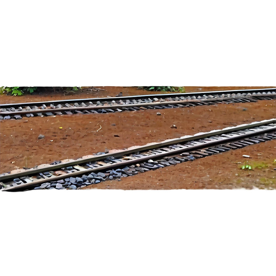 Railroad Tracks Through Forest Png Coc97 PNG image