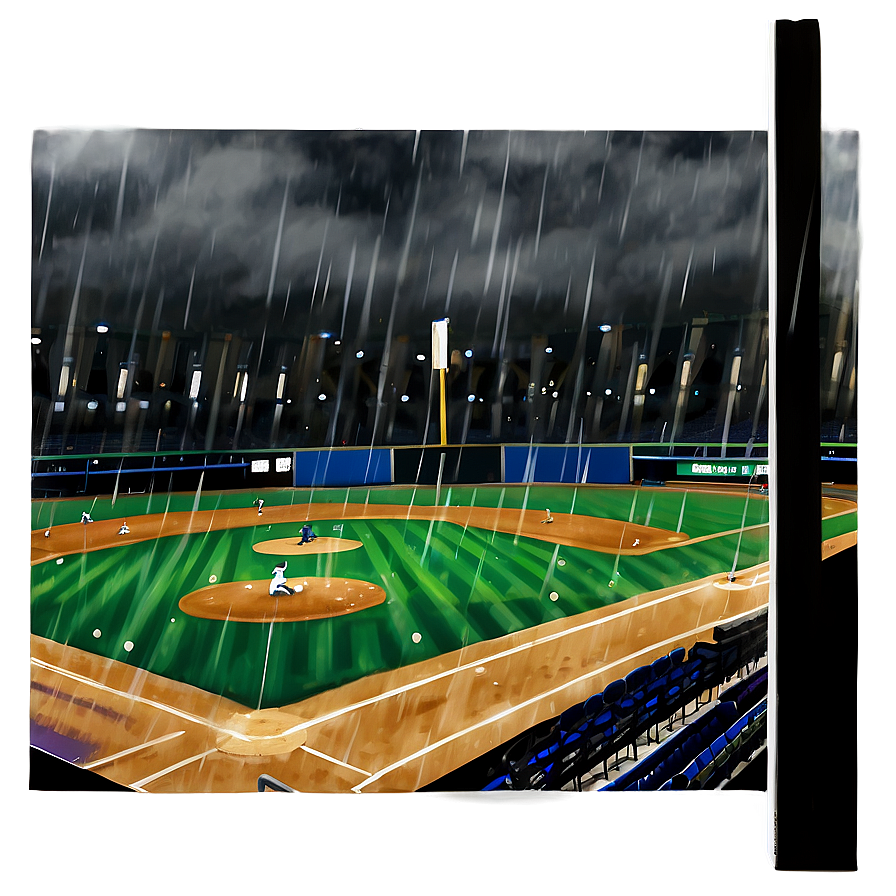 Rain Delay Baseball Stadium Scene Png 59 PNG image