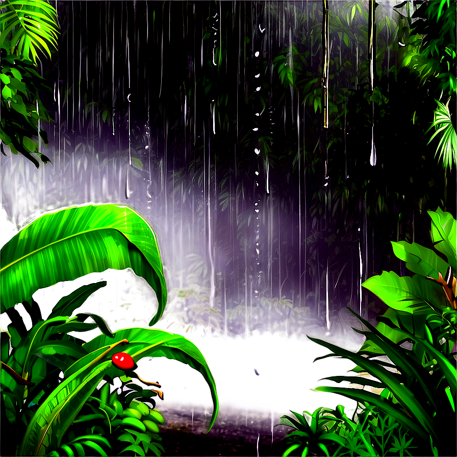 Rain In Jungle Png 05032024 PNG image