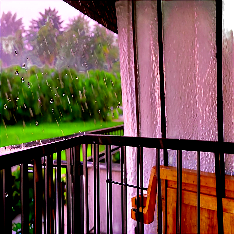 Rain On Balcony Png Awy67 PNG image