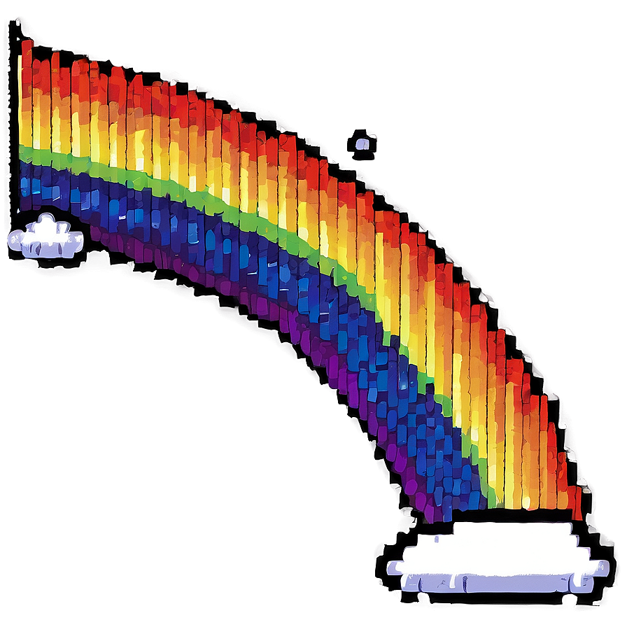 Rainbow 8-bit Pixel Art Png 04292024 PNG image