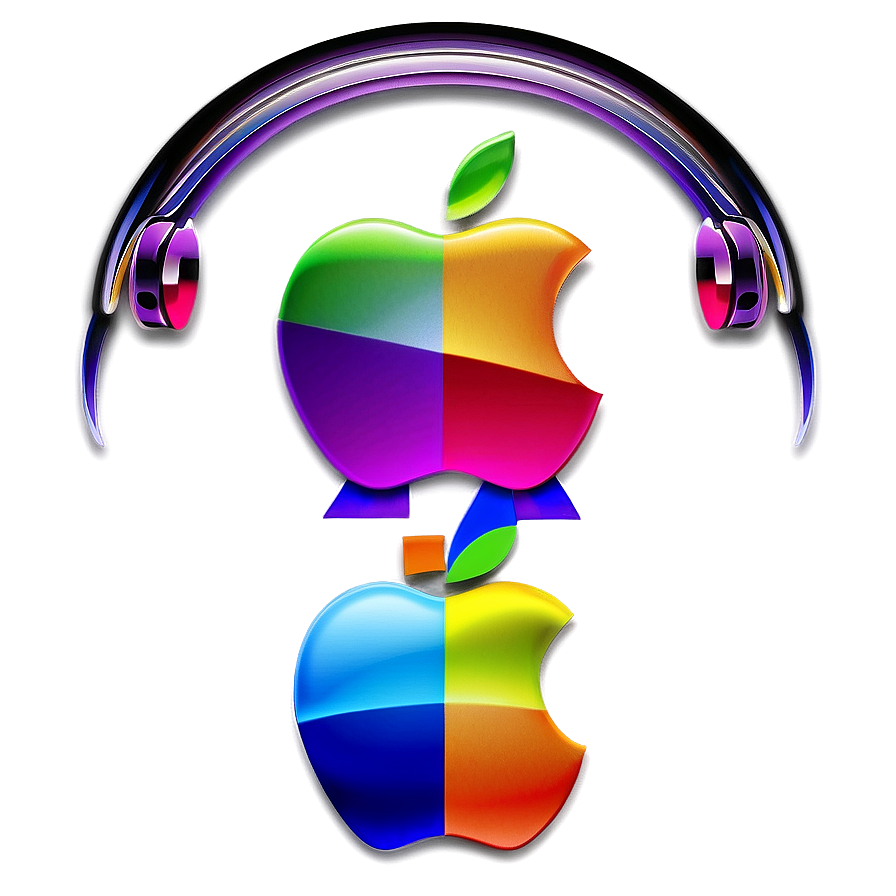 Rainbow Apple Music Logo Png 64 PNG image