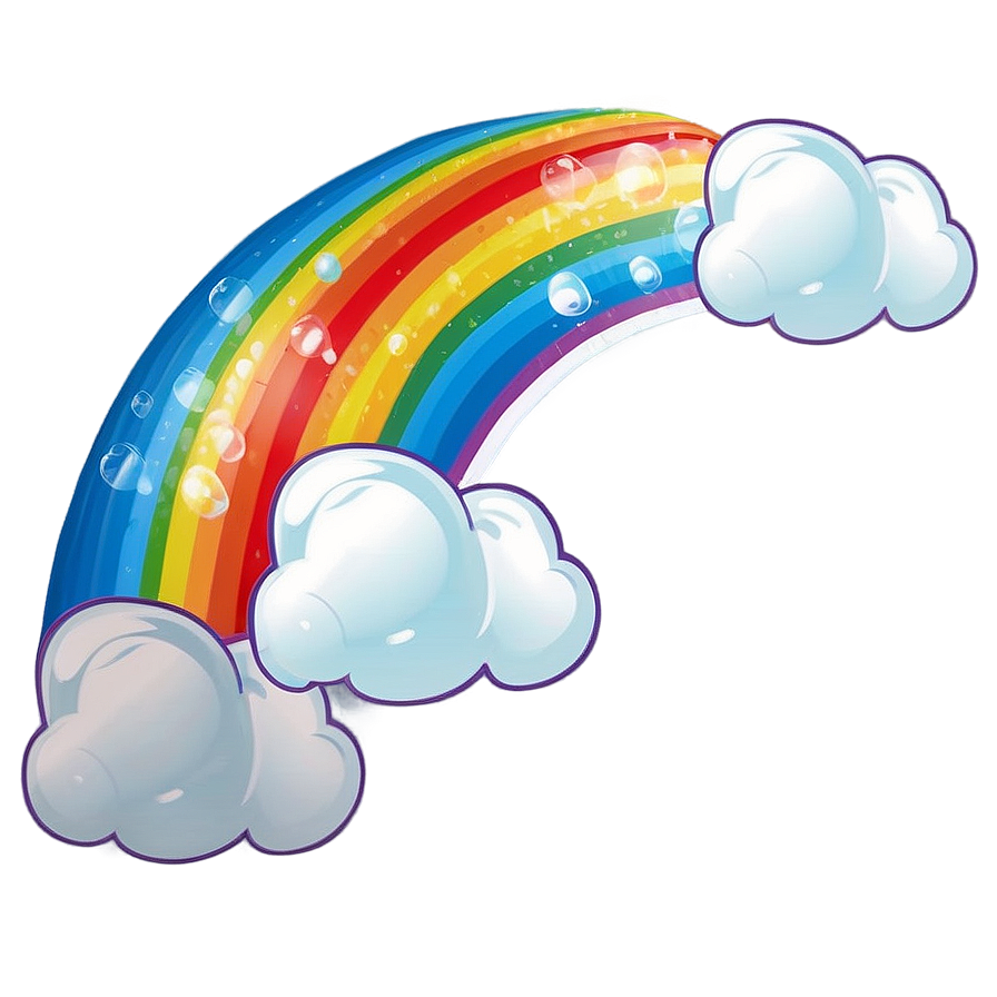 Rainbow Arc With Clouds Png Qwm PNG image