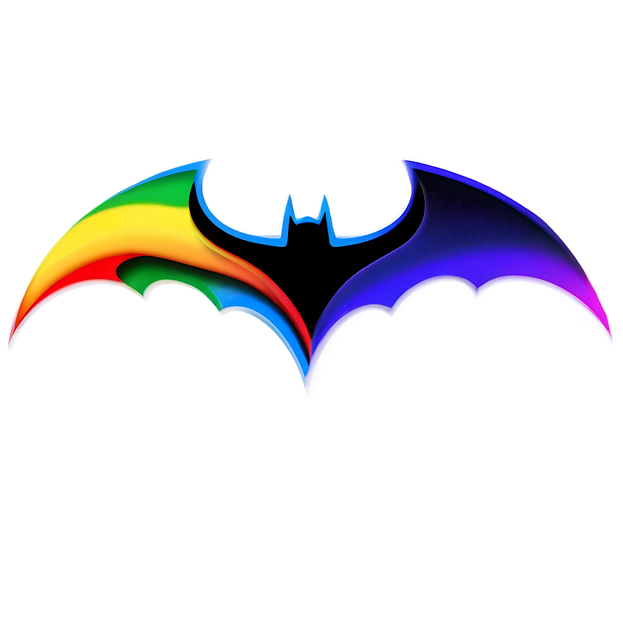 Rainbow Batman Logo Png 05042024 PNG image