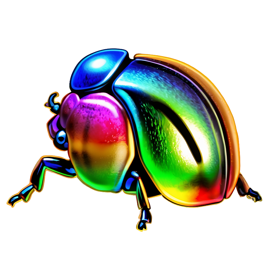 Rainbow Beetle Graphic Png 05242024 PNG image