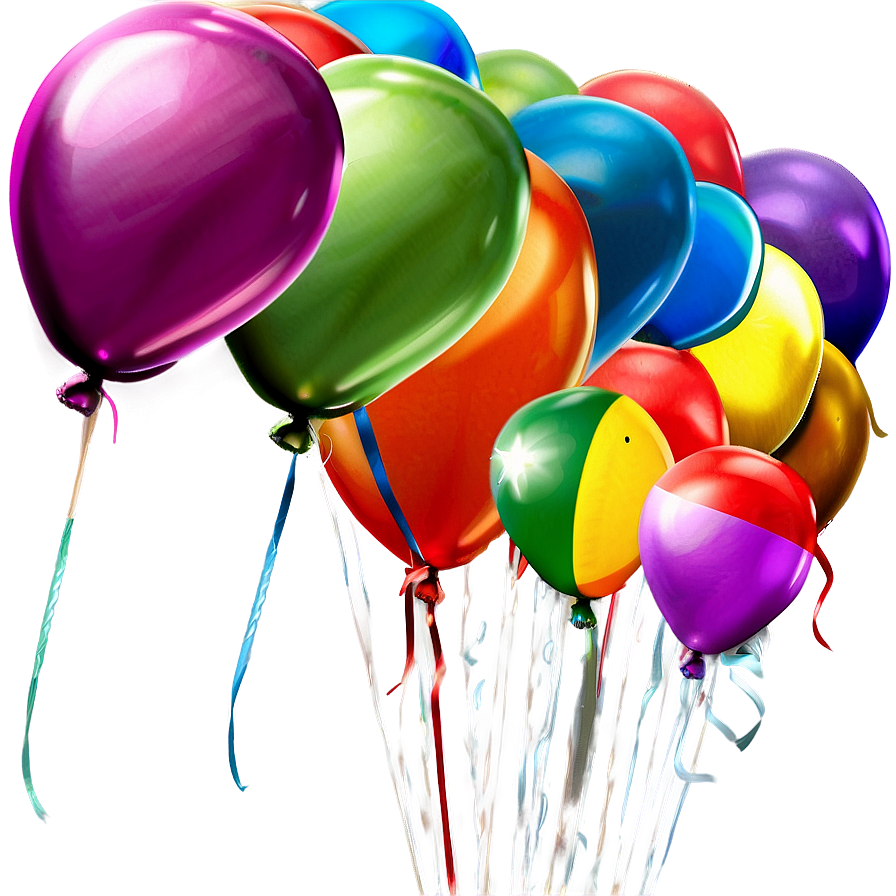 Rainbow Birthday Balloon Png Vnj PNG image