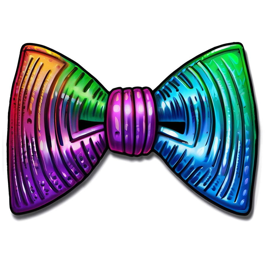 Rainbow Bow Tie Art Png Jru3 PNG image