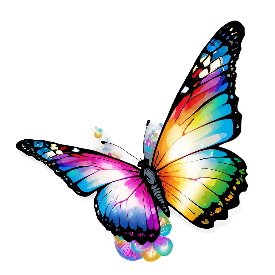 Rainbow Butterfly Effect Png 04292024 PNG image