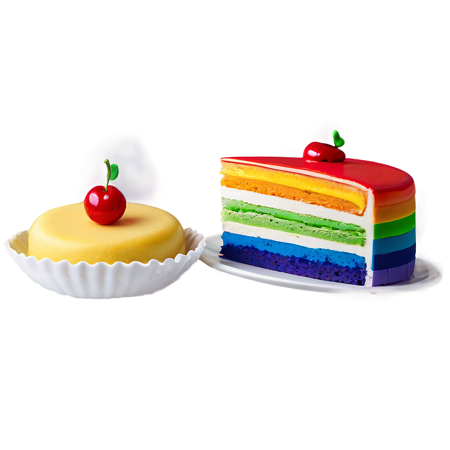 Rainbow Cake Emoji Png Ueg12 PNG image