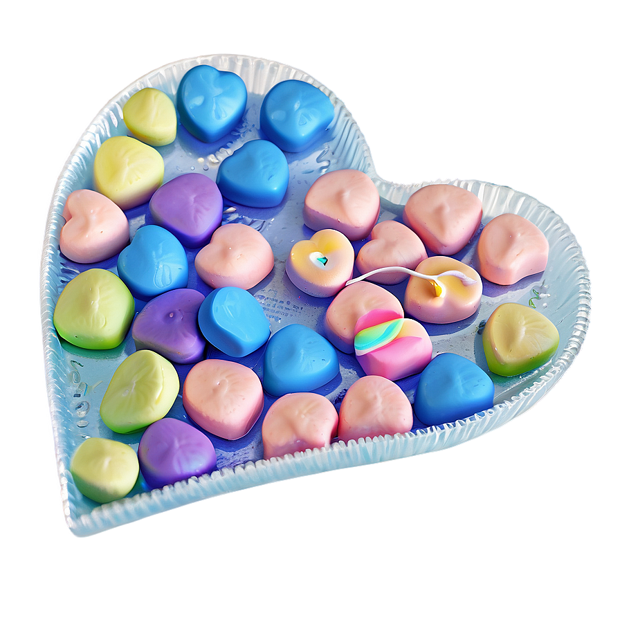 Rainbow Candy Hearts Png Aft PNG image