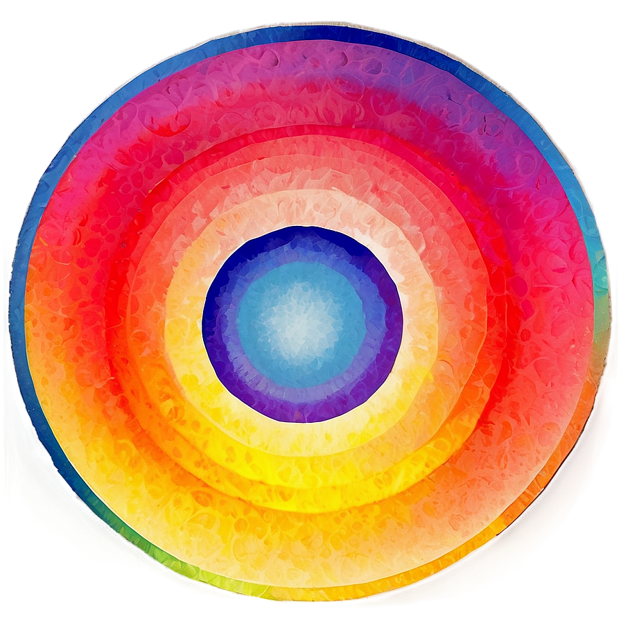 Rainbow Circle Abstract Painting Png 90 PNG image