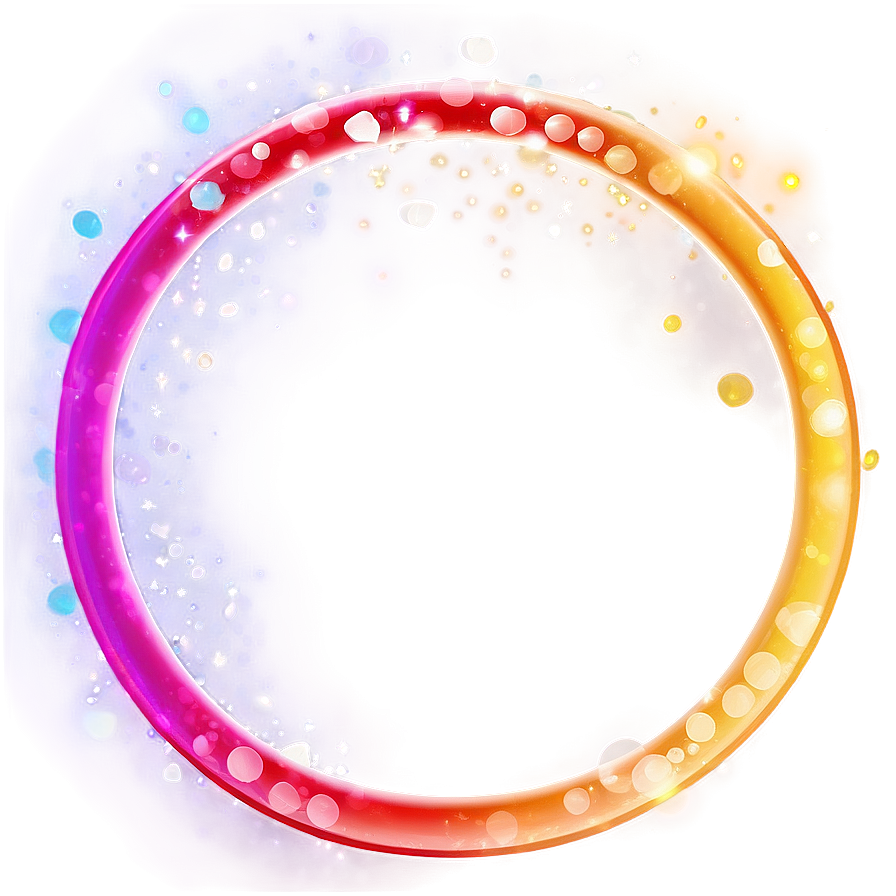 Rainbow Circle Bokeh Background Png 06262024 PNG image