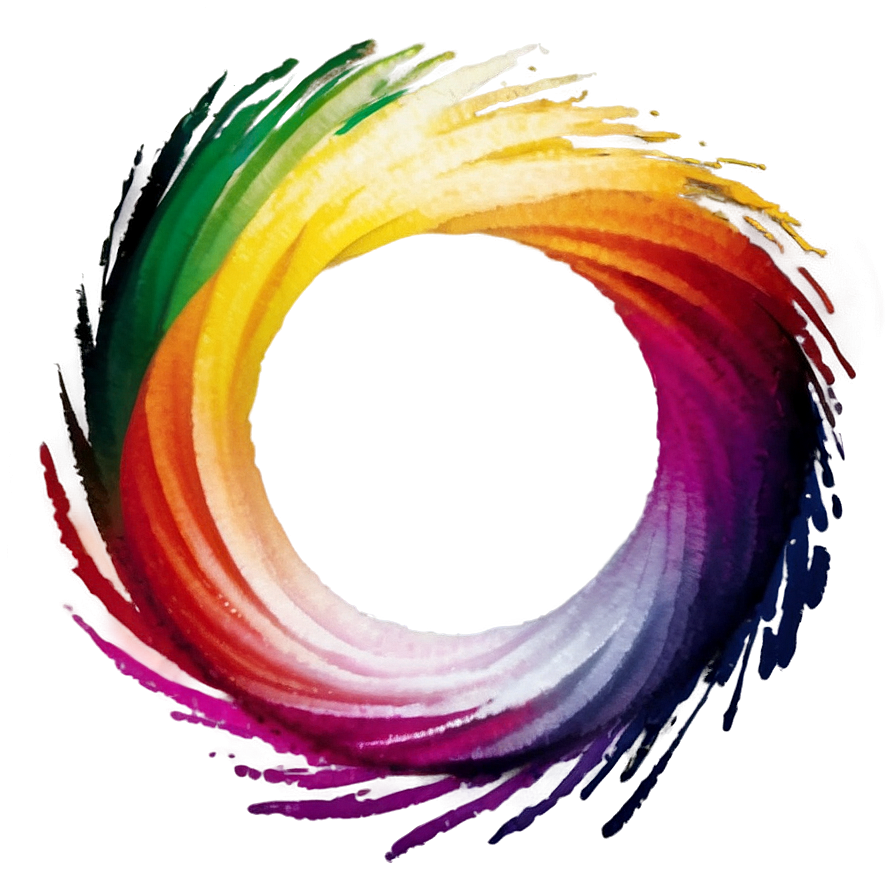 Rainbow Circle Brush Stroke Png 79 PNG image