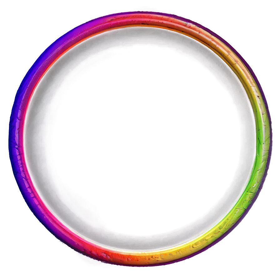 Rainbow Circle Frame Png 04292024 PNG image