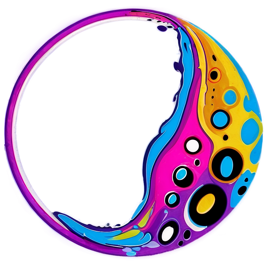 Rainbow Circle Ink Splash Png Fay51 PNG image