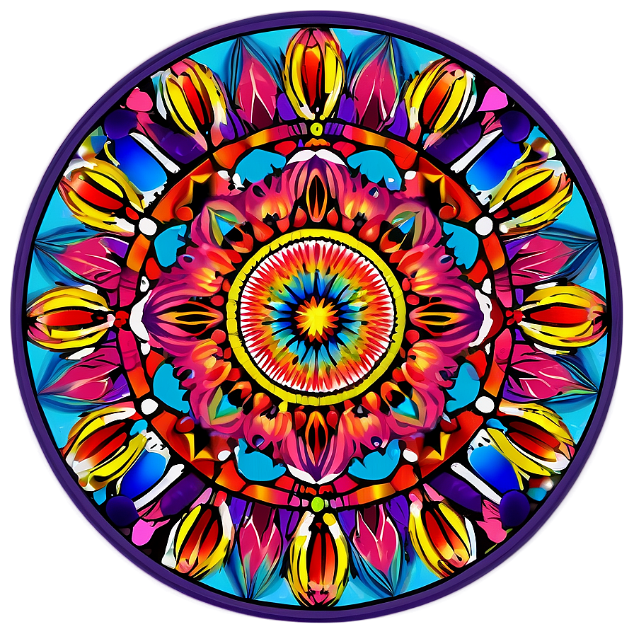 Rainbow Circle Mandala Design Png 69 PNG image