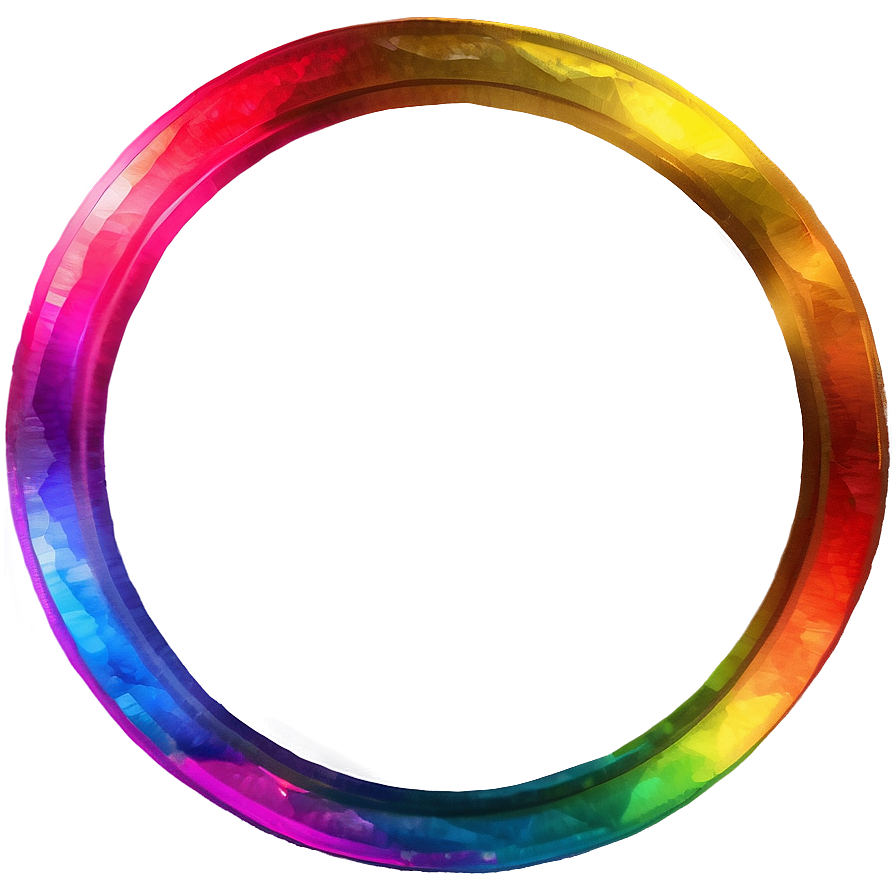 Rainbow Circle Prism Reflection Png 06262024 PNG image