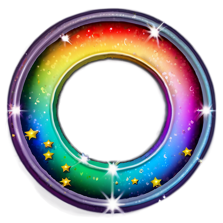 Rainbow Circle With Sparkles Png 06262024 PNG image