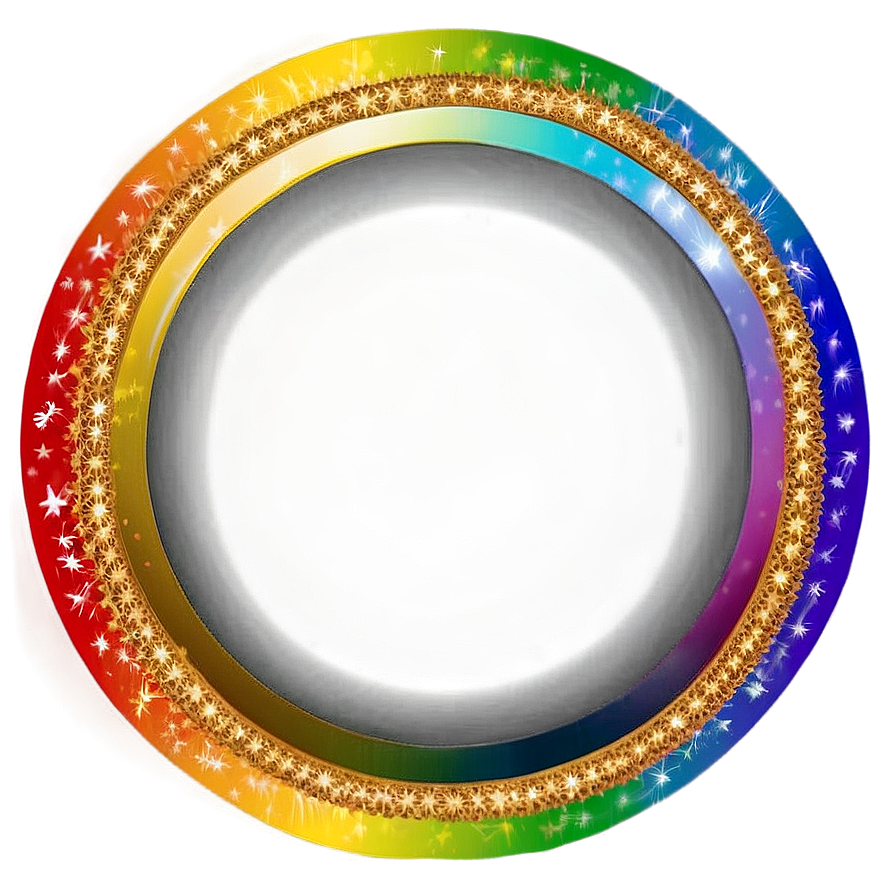 Rainbow Circle With Sparkles Png 22 PNG image