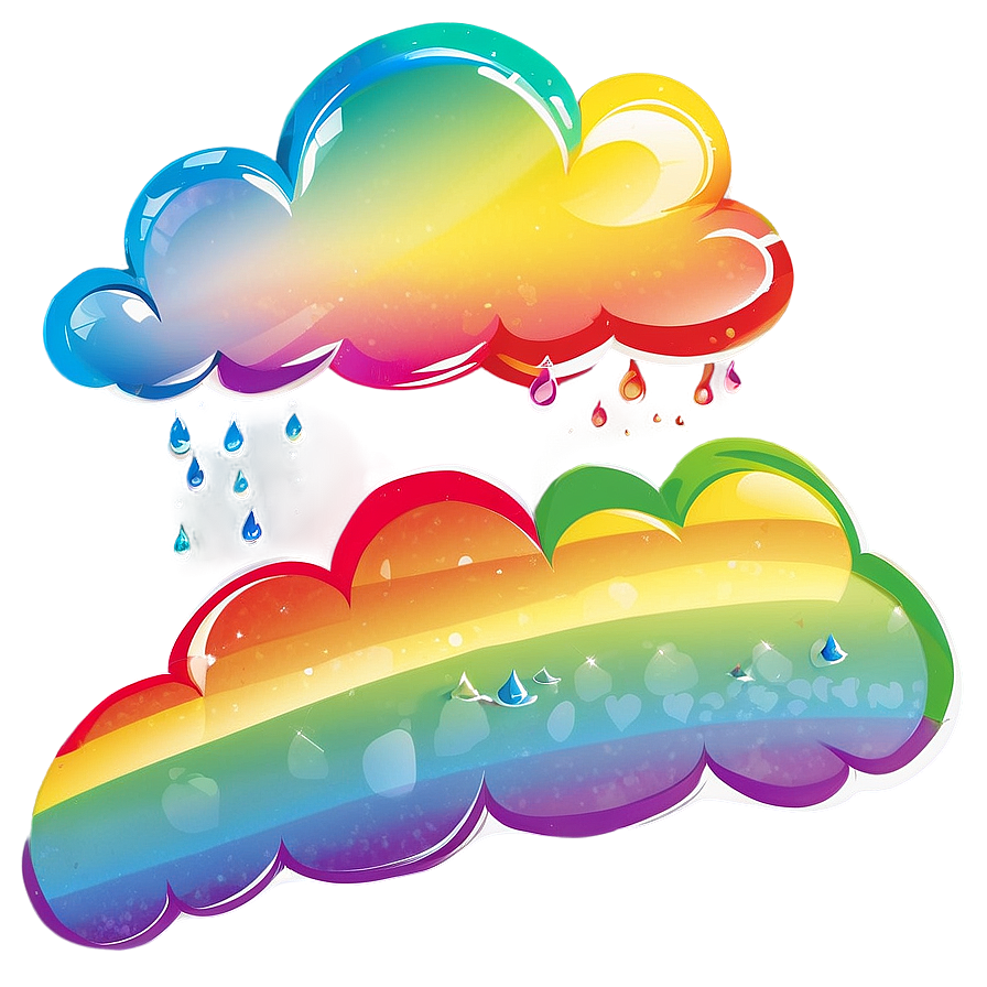 Rainbow Cloud Clipart Png 2 PNG image