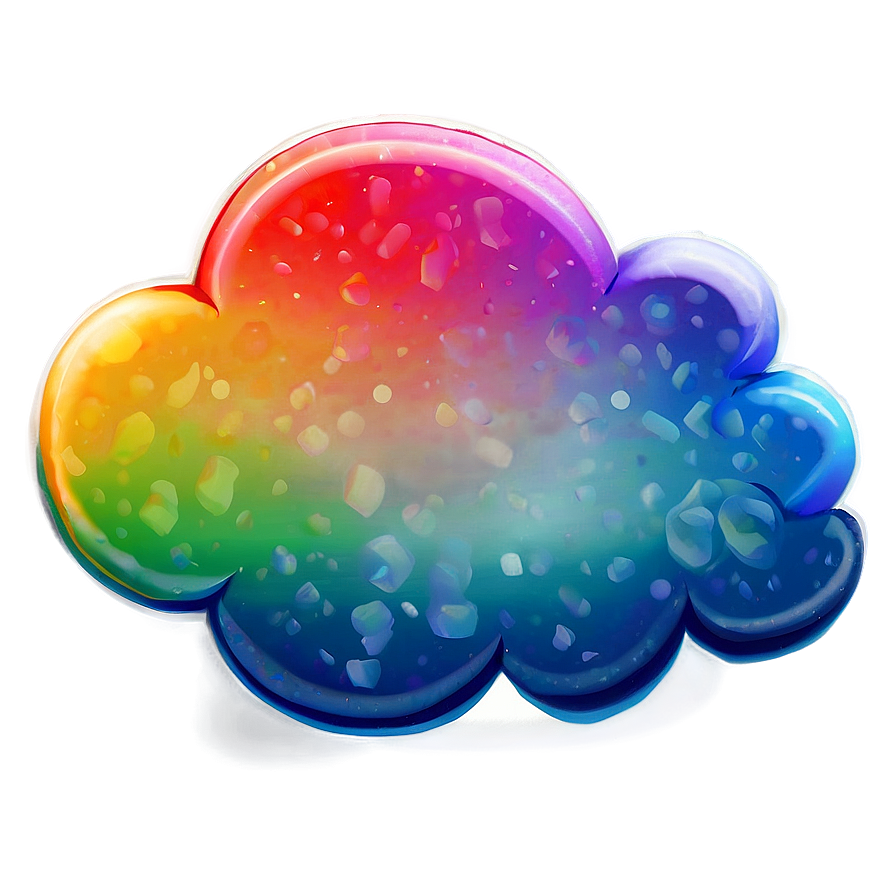 Rainbow Cloud Cute Png Ham PNG image