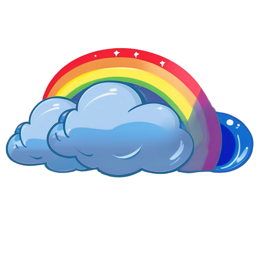 Rainbow Cloud Cute Png Nuu PNG image