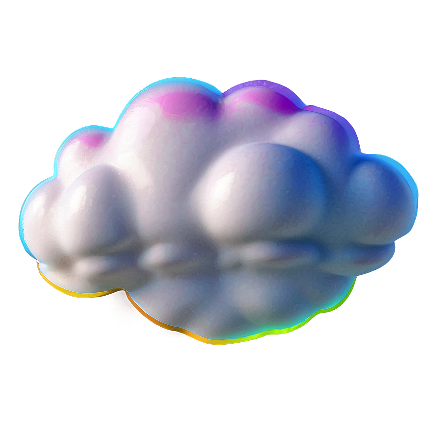 Rainbow Cloud Emoji Png 06272024 PNG image