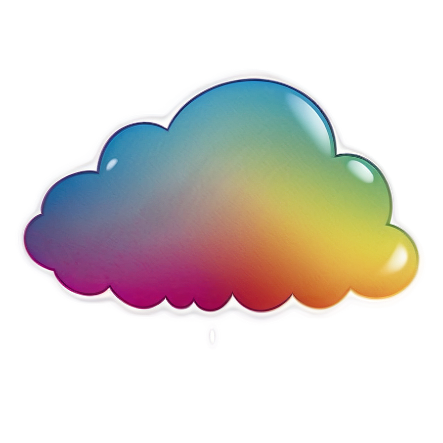 Rainbow Cloud Emoji Png Qmd57 PNG image