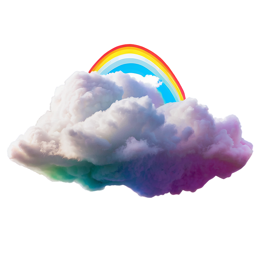 Rainbow Clouds Sky Png Abw19 PNG image