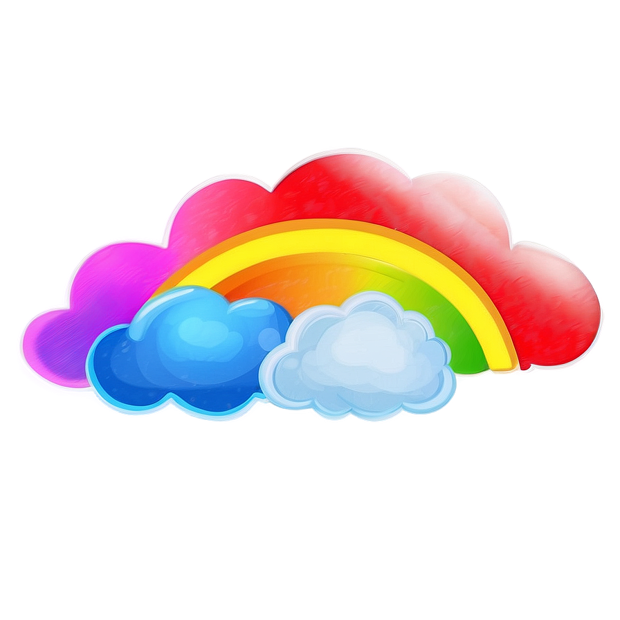 Rainbow Clouds Sky Png Tmt43 PNG image