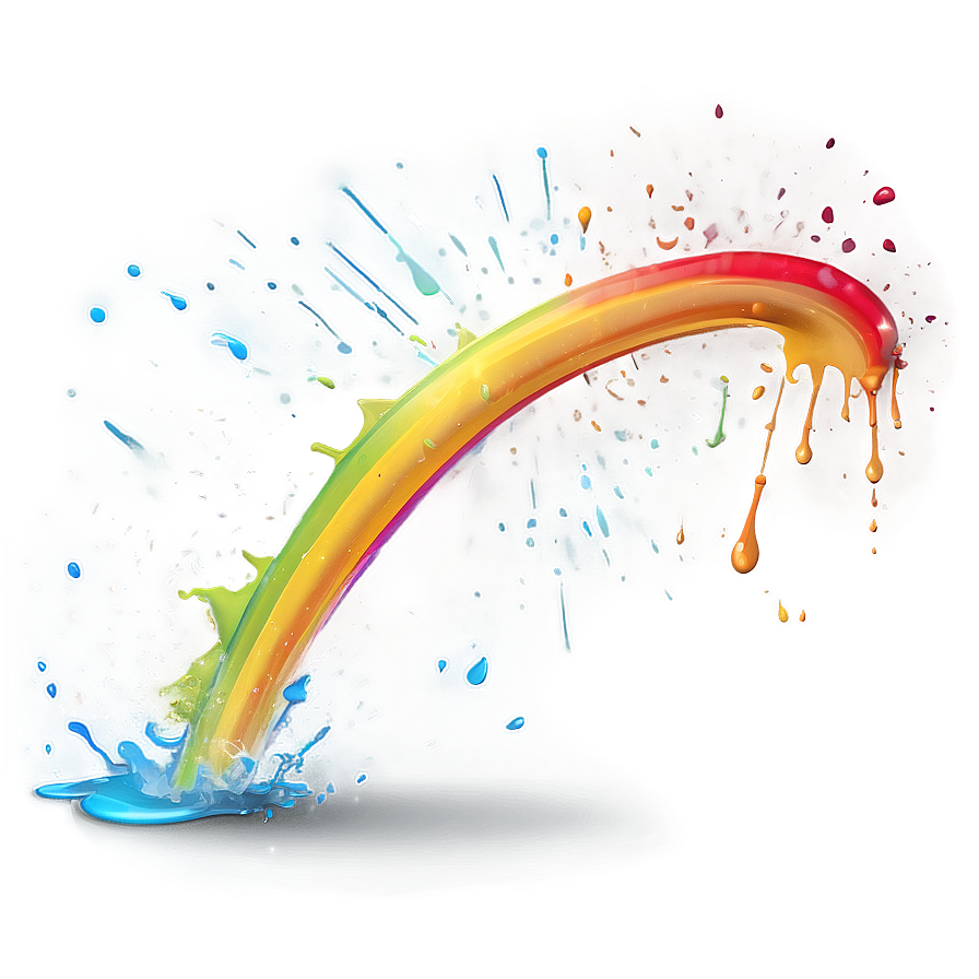 Rainbow Color Splash Png Phh10 PNG image