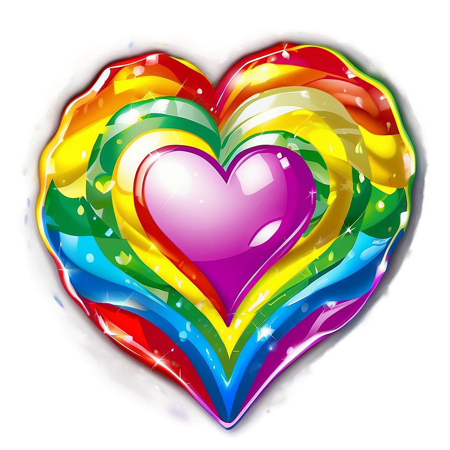 Rainbow Corazon Clipart Png Hxr86 PNG image