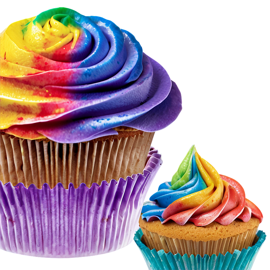 Rainbow Cupcakes Png 50 PNG image