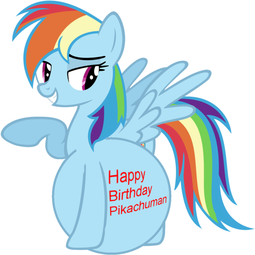 Rainbow Dash Birthday Greeting PNG image